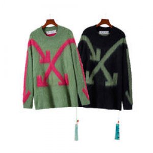 2022 Custom Oem & Odm Men Mohair Sweater Fuzzy Jacquard Long Sleeve Knitted Winter Pullover Kint Crew Neck Knitwear Sweater Men